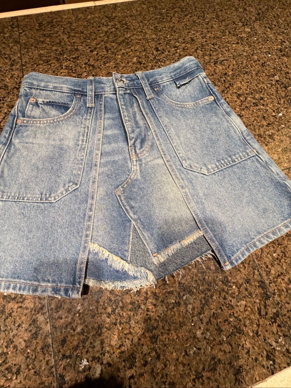 NWOT We The Free denim mini skirt - Picture 9 of 10